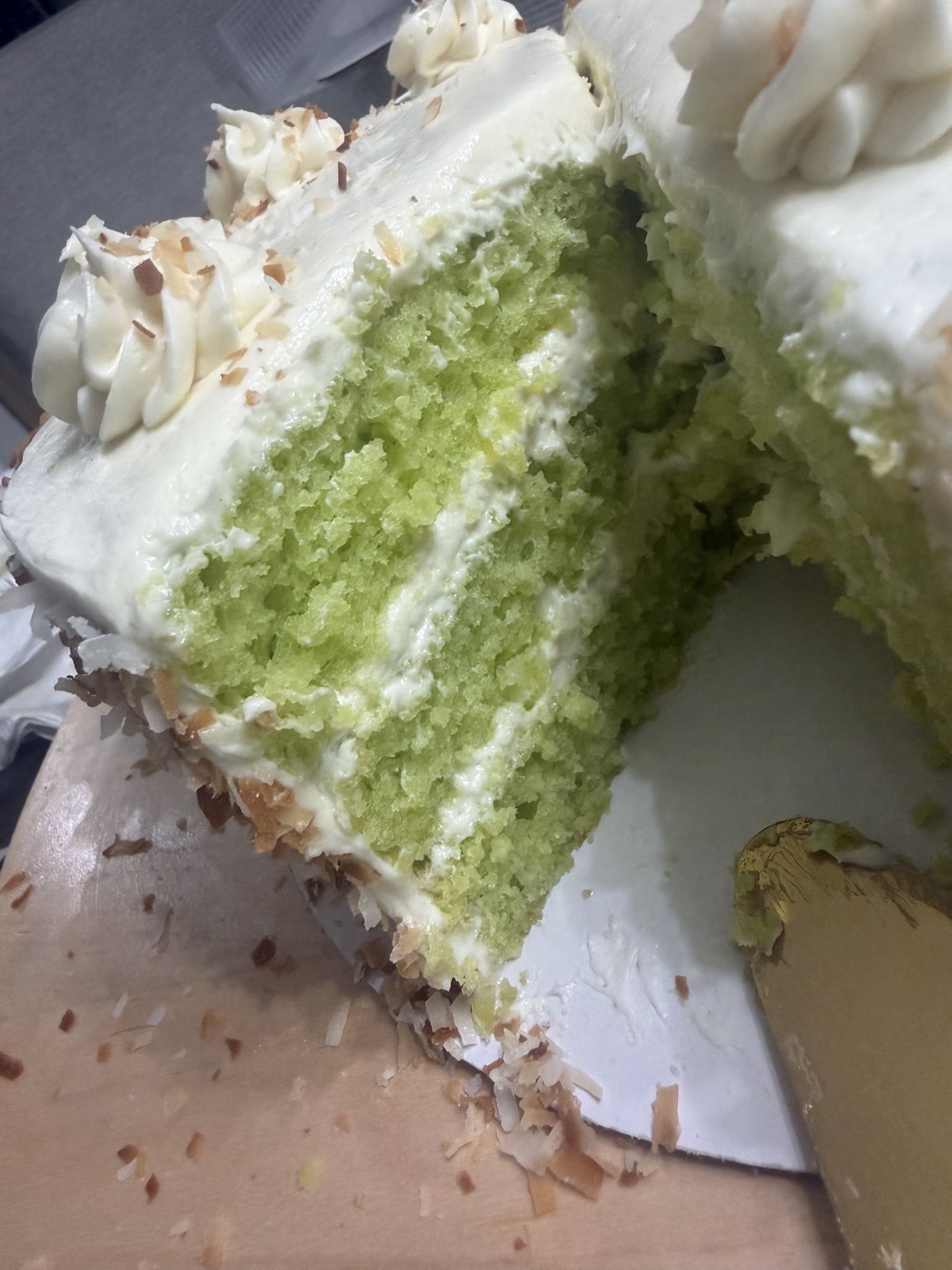 Coconut cake slice by RizziBakes